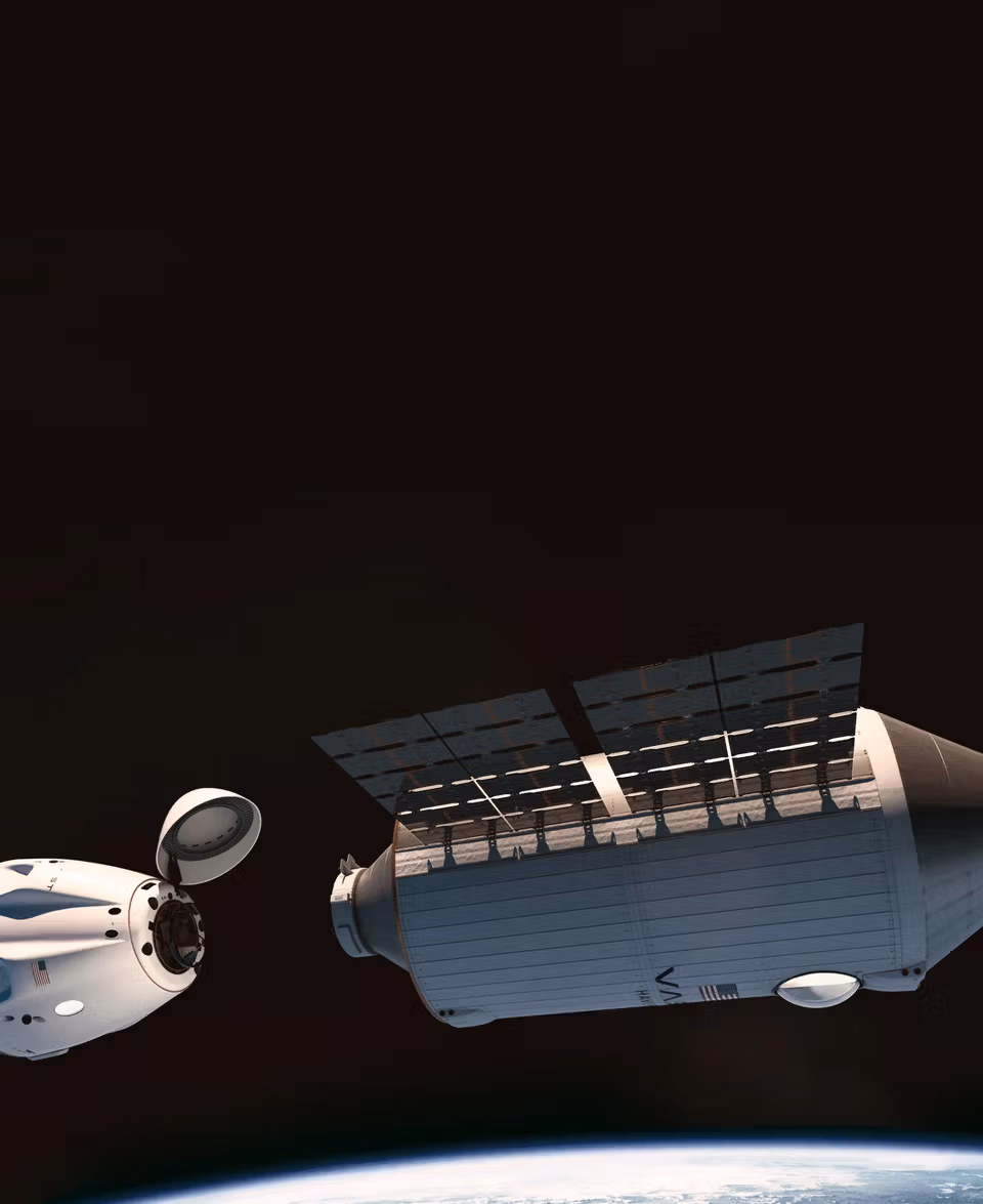 Illustration of Haven-1 and Dragon - Credit: Vast